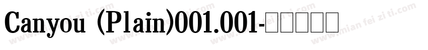 Canyou (Plain)001.001字体转换